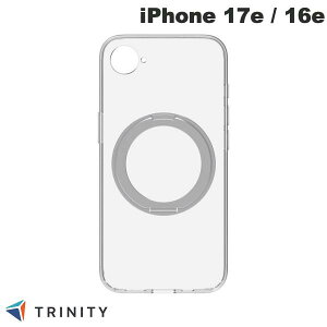 �m2026�n TRINITY iPhone 17e / 16e [Turtle Solid MagStand] �������݌v MagSafe�Ή� �����O�X�^���h�t���n�C�u���b�h�N���A�P�[�X # TR-IP26S-TTSLMSS-CSV �g���j�e�B (�X�}�z�P�[�X�E�J�o�[)