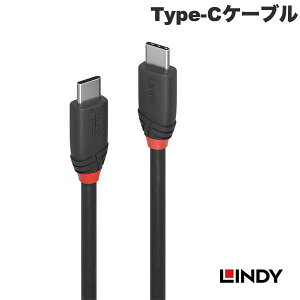 LINDY BLACK LINE USB3.2 Gen2x2 Type-C�P�[�u�� �����f�B (USB C - USB C �P�[�u��)