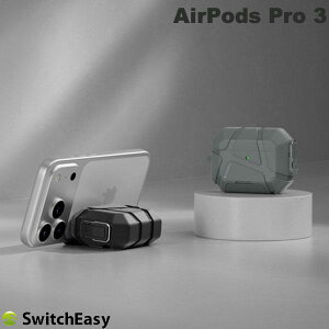 SwitchEasy AirPods Pro 3 Armor �X�^���h�t���P�[�X �X�C�b�`�C�[�W�[ (Apple �C���z���P�[�X) �X�}�z ���掋�� �ϏՌ� ���S���b�N �J���r�i�t��