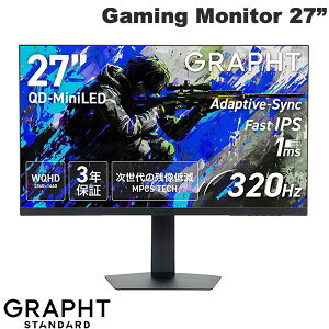 GRAPHT THE SHOOTER Gaming Monitor 27�h �Q�[�~���O���j�^�[ # GRT090-2732DML-BK2 �O���t�g �X�^���_�[�h (�f�B�X�v���C�E���j�^�[)