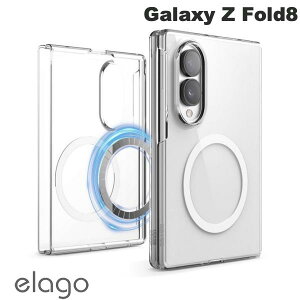 �m2026�n elago Galaxy Z Fold8 MAGNETIC CLEAR CASE �}�O�l�b�g���ڃP�[�X Transparent # EL_ZO8CSPCGF_TR �G���S (�A���h���C�h�X�}�z�P�[�X�E�J�o�[) MagSafe�Ή�