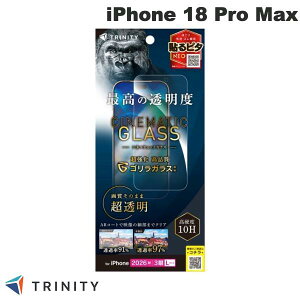 TRINITY �g���j�e�B iPhone 18 Pro Max Cinematic Glass �E���g���N���A �S�����K���X ��ʕی십���K���X ���� 0.7mm TR-IP26L3-GLS-GO2ARC