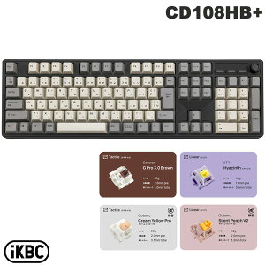 iKBC CD108HB+ ���{��z�� �L�� / Bluetooth / 2.4GHz ���C�����X ���Ή� �e���L�[�t �t���T�C�Y 108�L�[ ���C�����X���J�j�J���L�[�{�[�h �A�C�P�[�r�[�V�[ (�L�[�{�[�h)