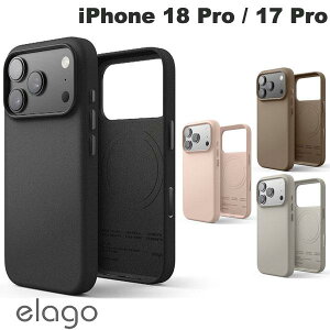 �m2025�n elago iPhone 18 Pro / 17 Pro MAGNETIC LEATHER CASE �}�O�l�b�g����PU���U�[�P�[�X �G���S (�X�}�z�P�[�X�E�J�o�[)