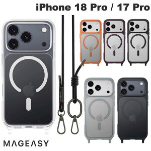 �m2025 / 2026�n�X�g���b�v�t�� MagEasy iPhone 18 Pro / 17 Pro Roam M MagSafe�Ή� �X�g���b�v�t���P�[�X �}�O�C�[�W�[ (�X�}�z�P�[�X�E�J�o�[) �ϏՌ� �V�����_�[�X�g���b�v�Ή�