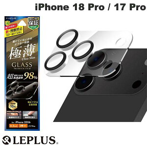 LEPLUS ���v���X iPhone 18 Pro / 17 Pro GLASS PREMIUM FILM ���^ �J���������Y�ی�K���X �S�ʕی� �������� ��98% LN-IP26FGLENUC