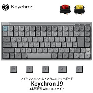 Keychron J9 QMK 75% Mac���{��z�� �L�� / Bluetooth 5.3 / 2.4GHz ���C�����X ���Ή� Keychron Milk POM���[�v���t�@�C�����J�j�J���X�C�b�`(�z�b�g�X���b�v) White LED �J�X�^�����J�j�J���L�[�{�[�h �L�[�N��