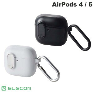 ELECOM �G���R�� AirPods 4 / 5 TOUGH SLIM Lock�P�[�X MagSafe�Ή� �J���r�i�t