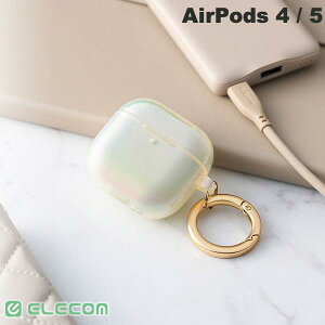 ELECOM �G���R�� AirPods 4 / 5 �\�t�g�P�[�X &me MagSafe�Ή� �J���r�i�t �N���A�I�[���� # AVA-AP06UCACR �G���R��