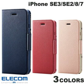[ネコポス送料無料] ELECOM エレコム iPhone SE 第3世代 / SE 第2世代 / 8 / 7 レザーケース 手帳型 UltraSlim Flowers 薄型 磁石付 (スマホケース・カバー)