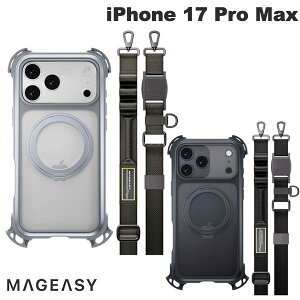 �m2025�n MagEasy iPhone 17 Pro Max Odyssey Ultra M 360 With Strap C MagSafe�Ή� �X�g���b�v�t�� �ϏՌ��P�[�X �}�O�C�[�W�[ (�X�}�z�P�[�X�E�J�o�[) �V�����_�[�X�g���b�v�Ή�