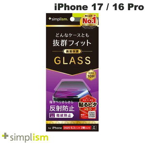 m2025ngjeB Simplism iPhone 17 / 16 Pro P[XƂ̑Q ˖h~ ʕی십KX # TR-IP25M2-GLS-AG VvY (X}zptیKXtB)