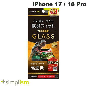 m2025ngjeB Simplism iPhone 17 / 16 Pro P[XƂ̑Q Dinorex  ʕی십KX # TR-IP25M2-GLS-DRCC VvY (X}zptیKXtB)