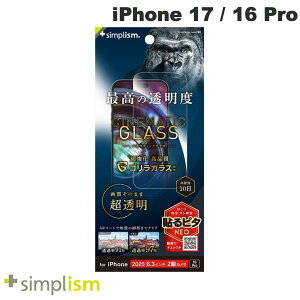 m2025ngjeB Simplism iPhone 17 / 16 Pro [Cinematic Glass] P[XƂ̑Q EgNA SKX ʕی십KX  # TR-IP25M2-GLS-GO2ARC VvY (X}zptیKXt