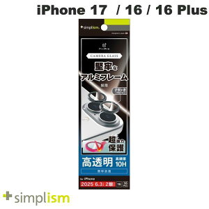 m2025ngjeB Simplism iPhone 17 / 16 / 16 Plus ݌vP[Xp A~t[  YیKX ubN # TR-IP25M2-LBLG-PCBK VvY (JYveN^[)
