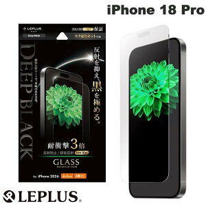 LEPLUS ���v���X iPhone 18 Pro �K���X�t�B���� Deep Black GLASS ���ᔽ�� ���˖h�~ LN-IP26FGDPM