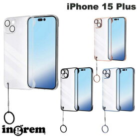 [ネコポス送料無料] ingrem iPhone 15 Plus 超軽量 ハードケース ウルトラライト リングストラップ付 イングレム (スマホケース・カバー) 透明