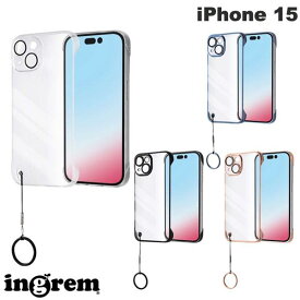 [ネコポス送料無料] ingrem iPhone 15 超軽量 ハードケース ウルトラライト リングストラップ付 イングレム (スマホケース・カバー) 透明