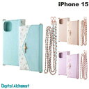 Digital Alchemist iPhone 15 ディズニー 手帳型レザーケース Collet ショルダーストラップ付き デジタルアルキミスト アリエル ベル ラプンツェル ショルダーストラップ対応 キャラクター かわいい