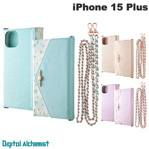 Digital Alchemist iPhone 15 Plus ディズニー 手帳型レザーケース Collet ショルダーストラップ付き デジタルアルキミスト アリエル ベル ラプンツェル ショルダーストラップ対応 キャラクター かわい