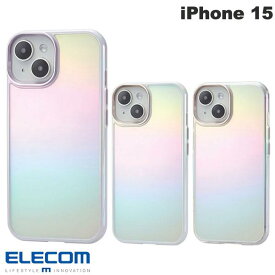 [ネコポス送料無料] ELECOM エレコム iPhone 15 ハイブリッドケース &me オーロラ (スマホケース・カバー) 透明