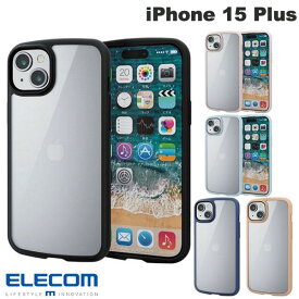 [ネコポス送料無料] ELECOM エレコム iPhone 15 Plus TOUGH SLIM LITE フレームカラー (スマホケース・カバー) 透明