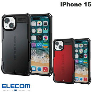 یtBt ELECOM GR iPhone 15 ZEROSHOCK (X}zP[XEJo[)