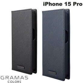 [ネコポス送料無料] 【在庫処分特価】 GRAMAS COLORS iPhone 15 Pro G-FOLIO サフィアーノPUレザー フォリオケース MagSafe対応 グラマス カラーズ (スマホケース・カバー)