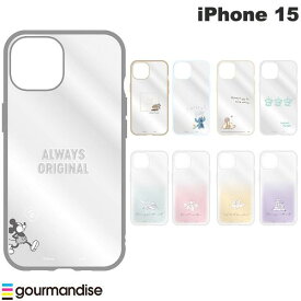 [ネコポス送料無料] gourmandise iPhone 15 / 14 / 13 耐衝撃ケース IIIIfi+ (イーフィット) Clear ディズニー・ピクサーキャラクター グルマンディーズ ミッキー チップ&デール スティッチ プー エイリアン アリエル ラプンツェル ティンカーベル マリー