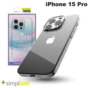 gjeB Simplism iPhone 15 Pro [AIR-REAL INVISIBLE] ݌v ɔyʃP[X NA # TR-IP23M3-ARPSL-CL VvY (X}zP[XEJo[) 