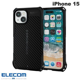 [ネコポス送料無料] ELECOM エレコム iPhone 15 ZEROSHOCK グリップ ブラック # PMWA23AZEROGBK エレコム (スマホケース・カバー)