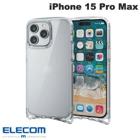 [ネコポス送料無料] ELECOM エレコム iPhone 15 Pro Max TOUGH SLIM LITE オールクリア ストラップホール付き クリア # PM-A23DTSLASHCR エレコム (スマホケース・カバー) 透明 ショルダーストラップ対応