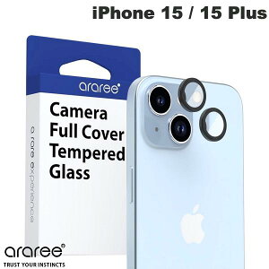araree iPhone 15 / 15 Plus カメラ専用強化ガラスフィルム C-SUB CORE メタルリング # AR25425i15 アラリー (カメラレンズプロテクター)