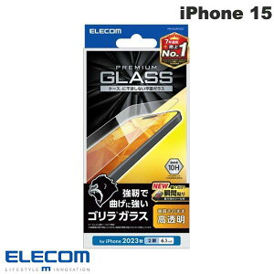 ELECOM �G���R�� iPhone 15 �K���X�t�B���� �S���� 0.21mm # PM-A23AFLGO �G���R�� (�X�}�z�p�t���ی�K���X�t�B����)