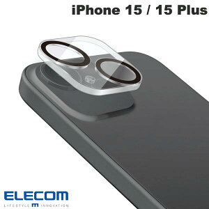 ELECOM �G���R�� iPhone 15 / 15 Plus �J���������Y�J�o�[ �K���X �N���A # PM-A23AFLLP1CR �G���R�� (�J���������Y�v���e�N�^�[) ����