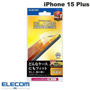 ELECOM �G���R�� iPhone 15 Plus �K���X�t�B���� ������ # PM-A23BFLGG �G���R�� (�X�}�z�p�t���ی�K���X�t�B����)