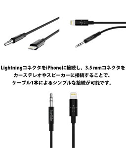 BELKIN Lightning to 3.5mm I[fBIP[u 1.8m ubN # AV10172BT06-BLK xL (I[fBIP[u) iPhone