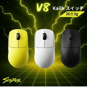 �m�y�V�����L���O1�ʊl���n�y�������K�i�zSCYROX(�T�C���b�N�X) V8 2.4GHz ���C�����X ���Ή� 8K�Ή� ���y�� 36�O���� Kailh ���w�X�C�b�` Pixart 3950�Z���T�[ 8000Hz�|�[�����O���[�g 5�{�^�� �h���O��