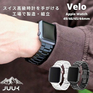 �m�X�C�X�N�I���e�B�n JUUK Apple Watch 49 / 46 / 45 / 44mm �A���~�j�E���u���X���b�g Velo �W���[�N (�A�b�v���E�H�b�` �x���g �o���h) �����Y