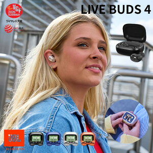 JBL LIVE BUDS 4 Bluetooth 6.0 �n�C�u���b�h�m�C�Y�L�����Z�����O ���S���C�����X �C���z�� �W�F�[�r�[�G�� (���E�����^���C�����X�C���z��) IP55 1.57�C���`�X�N���[�� �n�C���]�Ή�