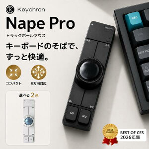 �m�y�V�����L���O1�ʊl���n�m8��28�������n�y�M�Y���[�h�E�W���p�������J���z Keychron Nape Pro Bluetooth 5.3 / 2.4 GHz / �L�� �g���b�N�{�[���}�E�X �u���b�N # NP-2 �L�[�N���� 8�����Ή� ���R�u�� �^