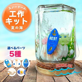【スノードーム 工作キット】手作りキット 簡単なのに本格的！(夏の海シリーズ )小学生の女の子男の子向け 低学年 高学年【送料無料】子ども 海のいきもの ビーチ　材料 親子 宿題 1年生 2年生 3年生 4年生 5年生 6年生 プレゼント