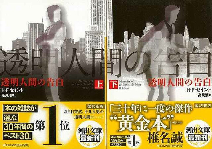 楽天市場 透明人間の告白 上下 河出文庫 バーゲンブック h f セイント 河出書房新社 文芸 Sf ミステリー ホラー 男性 科学 名作 アジアンショップ楽天市場店 楽天市場 透明人間の告白 上下 河出文庫 バーゲンブック h f セイント 河出書房新社 文芸 Sf ミステリー ホラー 男性 科学 名作 アジアンショップ楽天市場店