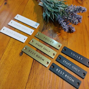 【1000円ポッキリ!】【送料無料】サインプレート TOILET REST ROOM STAFF ONLY BK WH ATG ドアプレート トイレ スタッフルーム レストルーム シンプル 店舗 雑貨 DIY 63951 63952 63953 63954 63955 63956 63957 63958 6