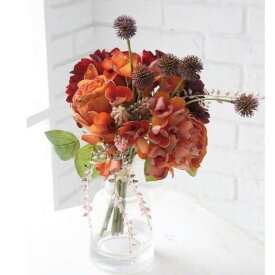 ハイブリッドローズ　ダリアブーケ　フェイクグリーン　花束　造花　花　フラワー　ブーケ　プレゼント　贈り物　薔薇　バラ　ダリア　結婚祝い　新築祝い　フラワーアレンジメント　玄関　リビング　寝室　トイレ　インテリア　コベントガーデン　TG-60