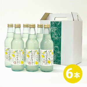 115-【ギフト箱入り】きとうゆずサイダー340ml×6本セット【木頭柚子ギフトサイダー黄金の村徳島木頭ゆず】