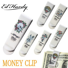 エドハーディー マネークリップ Ed Hardy Money Clip Sサイズ ラブキル タイガー スカル クロス ロゴ エド・ハーディー サージカルステンレス 雑貨 edhardy エドハーディ タトゥー