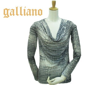 【★ポイント5倍★1000円OFFクーポン★4月24日20：00～4月27日09：59迄】Galliano ガリアーノ レディース ロングTシャツ ロンt 長袖 YR7703 JohnGalliano ジョンガリアーノ