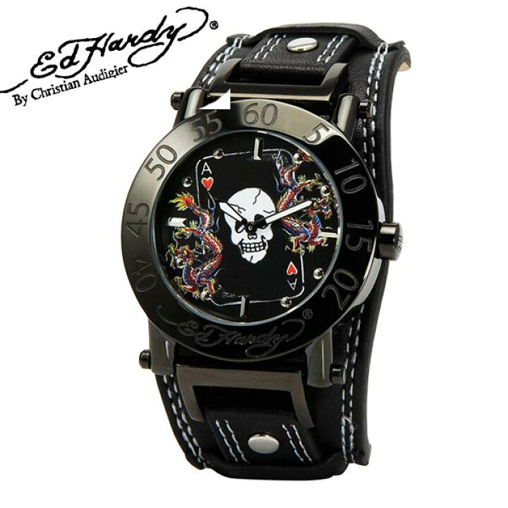 楽天市場】エドハーディー 腕時計 Ed Hardy 時計 HUGO ドラゴン スカル 