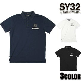 【★ポイント5倍★1000円OFFクーポン★4月24日20：00～4月27日09：59迄】SY32 正規品 SY32 by SWEET YEARS ポロシャツ メンズ WAPPEN POLO 10013 M L XL エスワイサーティトゥバイスィートイヤーズ